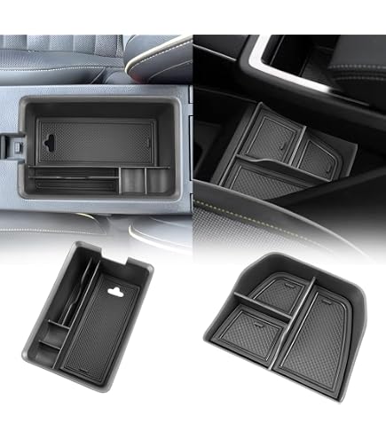 Boîte De Rangement Console Centrale Renault Megane E-Tech 2022-2024 - Avec Tapis Antidérapant Et Port USB