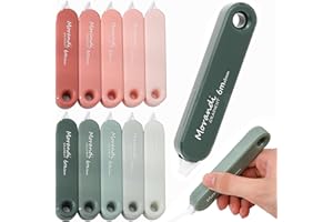 10 PCS Rubans Correcteurs,BetterJonny 5mx5mm Souris Correcteur Blanc avec Capuchon Protecteur Correcteur Souris Rouleaux de Correction Roller Correcteur pour Papeterie Fourniture Scolaire (Vert+Rouge)