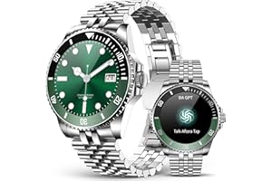 SOUYIE 2025 DA GPT Smart Watch for Men with Bluetooth Call, Heart Rate, Blood Pressure, SpO2, Sleep Monitor, 107 Sports Modes, Waterproof Round Watch, 1.19-inch AMOLED Display, Compatible Android and iOS