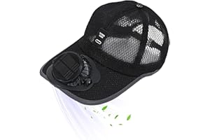 BAOQIFONG Casquette de Baseball avec Ventilateur Casquette de Chapeau d'extérieur d'été USB pour la Plage et Les Voyages, Le Ventilateur de Refroidissement pour Le Sport de Baseball de Golf