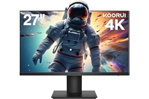 KOORUI Monitor 27 Pulgadas, 4K Monitors PC, Pantallas Ordenador 27",UHD(3840 * 2160), IPS, 60Hz, 2X HDMI 2.0 & DisplayPort 1.4, HDR10, VESA 100 * 100mm, 90% DCI-P3, Eye Care