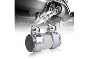 LALAGO Abrazadera de Tubo de Escape Ø60 mm, Abrazadera de Banda de Escape, Conector de Tubo de Escape, Abrazadera Universal con 2 Abrazaderas de Escape (Ø 60mm / L: 125mm)