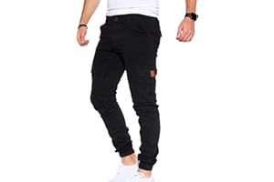 Styleko Herren Hosen Cargohose Herren Casual Slim Fit Cargohose aus Baumwolle Outdoorhose männer Chino Hose Freizeithose Jogging treckking Hose Sporthose|6 Taschen 8002