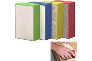 Girihe 4 PCS Diamond Hand Polishing Pads, Diamond Polishing Pads Porcelain Sanding Block, Tile File for Concrete Granite Marble Ceramic Porcelain Surface Pollishing 60# 100# 200# 400#