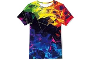 Kids4ever Boys Girls T-Shirts 3D Printed Short Sleeve Tee Shirt Kids Casual Tops for 6-16Years