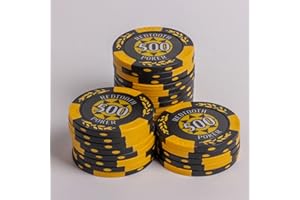 Redtooth Poker 14 Gram Casino Poker Chips | Pack of 25 with Denomination of 500 Value | 40mm Diameter