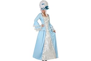 Atosa disfraz cortesana azul mujer adulto XS