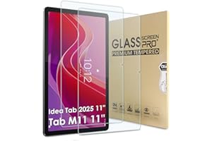 Bighan 2 Pack Screen Protector Compatible with Lenovo Tab M11 11"/Lenovo Idea Tab 2025, 9H Hardness Tempered Glass Film Clear Anti-Bubble Full Coverage foil