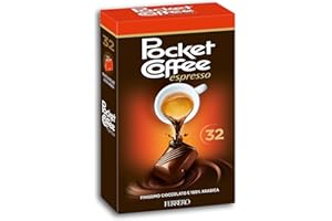 CAIYA Pocket Coffee Espresso, Maxi Confezione con 32 Praline di Finissimo Cioccolato e Caffe 100% Arabica 400 g