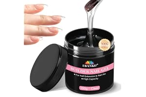 EBANKU Builder Gel för naglar, 100 g klar nagel UV-gel nagelstyrkare | Nagelförlängning stärker hård byggare, blötlägg av långvarig UV-ljushärdning