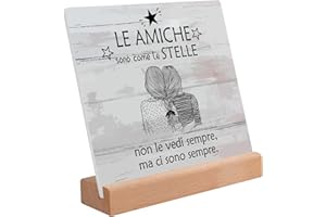 PRSTENLY Regalo Amica Compleanno, Placca Acrilica Idee Regali per Migliore Amica Nonna Amiche La Natale Compleanno Laurea, Amicizia Regali