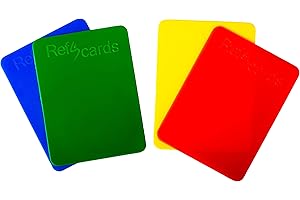 REFSTUFF REFSCORER RefStuff RefScards - Tarjetas de árbitro con Mensaje en inglés Caution & Dismissal, Color Rojo y Amarillo