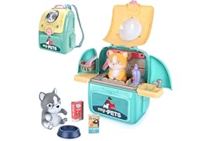 kramow Veterinario Juguete, Juego de rol Cuidado de Mascotas, Médico de Juguete para Niños de 3+ Años, Juegos de Simulación de Médicos con Accesorios, Juguetes Educativos Regalo para Niñas Niños