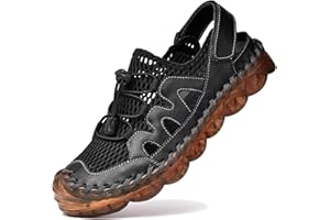 Moudn Sandalias Deportivas Hombres Verano Exterior Senderismo Playa Cuero Zapatos Trekking Casual Al Aire Libre Sandalias