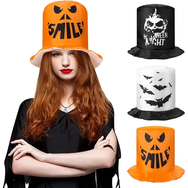 Tocwick Halloween Kürbis-Hut Mit Beweglichen Händen – Plüsch, M, Gruselig-lustig