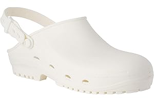 REPOSA MAX Zuecos Sanitarios, Zapatos Sanitarios Tipo Zueco, Polímero Natural Antiestático, Sin Látex, Capellada Superior Cerrada, Agujeros Laterales, Suela SRC
