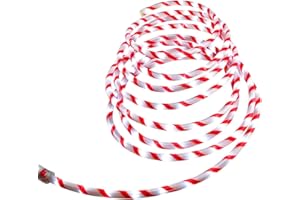 Bambelaa! Wąż świetlny LED, laska cukrowa, łańcuch świetlny na zewnątrz, wąż świetlny, Boże Narodzenie, ok. 6 m, czerwono-biały