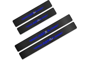 WYXAXNM 4 Piezas Fibra de Carbon Umbral De La Puerta Protectores para Opel Astra J H G K, Adhesivo De Protección De Umbral Coche, Decoración Estribos Protector Barra Sill Scuff Plate Accesorios