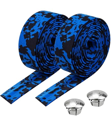 2 Rubans De Guidon Vélo + 2 Bouchons – Antidérapant, Confortable, Absorbe Les Chocs