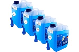 ‎BAUER BLUE BAUER BLUE Scheibenfrostschutz Konzentrat (20L) 4x5L -60°C, Citrusduft, Hohe Enteiser + Reinigungskraft bis -60 Grad, inkl. Ausgießer – Effektiver Frostschutz für Auto im Winter