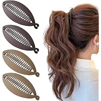 TPZORJX 6 Stück Banana Clips - Haarklammern Mit Fischdesign In Bunten Farben, Für Lange Haare, Damen & Mädchen