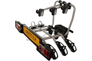 Witter ZX303 Clamp-on Towbar Mounted Bike Rack for 3 Bikes | Maximum Load 51 kg | Lightboard for 13-pin socket