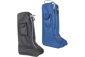 ‎RL24 RL24 - Reitstiefeltasche Basicline | Stiefeltasche für Reitstiefel | 2 Tragegriffe & Seitenfach | Tasche für Reitschuhe | Stiefel Transporttasche in Schwarz o. Dunkelblau | Maße 62 x 32 x 18 cm
