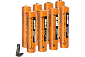JAPUSOON HHR-70AAAB Batterie Téléphone NI-MH AAA Piles Rechargeables pour Panasonic téléphone sans Fil 1,2 V 750 mAh, Lot de 8