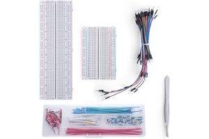 AYPZUKE Breadboard jumper Wire Kabel steckplatine Set 1 Pcs 830 + 1 Pcs 400 Steckplatine +65 Pcs Jumper Kabel Flexible +140 Pcs Jumper Wires Set (2-125mm)+1Pcs Pinzette