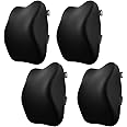 Frido Ultimate Car Neck Rest Pillow, Ultrasoft Car Pillow for Comfortable Car Rides, Superior Neck Support, Neck Pain Relief, Hi-Per Foam Head Rest Pillow with Washable Velvet Cover, Black, Pack of 4