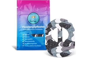 FixTape cinta transpirable para sensor Medtronic Enlite I Parche autoadhesivo cómodo para sensor de glucosa I Amigable con la piel e impermeable en diseños modernos I 7 piezas (Ártico)