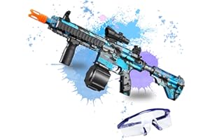 VIGODAY Gel Blaster, Automatic Electric Toy For Kids With 30000 Water-Absorbing Resin Bullets & Goggles, Boys Toys For Children & Adults Outdoor Toy, Kids Gifts For Christmas (Blue)