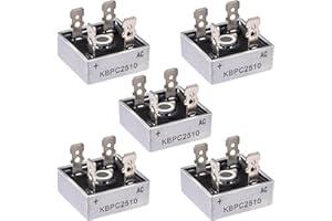 ALLECIN KBPC2510 Pont de Diode Redresseur 25A 1000V KBPC 2510 Diodes de Redressement de Silicium Monophasée 25 Ampère 1000 Volt 4 Broches (Lot de 5 pièces)
