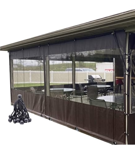 WBBML Panneaux Latéraux Étanches Avec Œillets 0,12mm Rideau