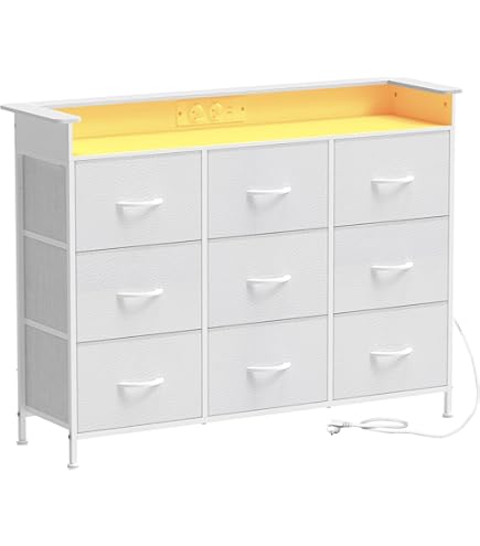 Comò Moderno Con 6 Cassetti, LED, USB E Prese - Cassettiera Con Luci Per Camera - Foto 2