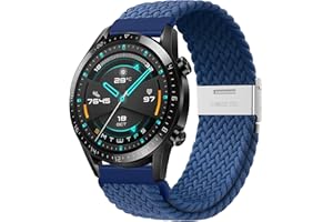 HATOLOVE Kompatibel mit Huawei Watch GT2 Armband 46mm, Huawei Watch GT 4 46mm, GT 3, GT3 Pro 46mm, GT2 Pro, GT 2e, GT Runner, Huawei Watch GT Sport Active Classic 46 mm, 22mm Elastic Adjustable Nylon Armband