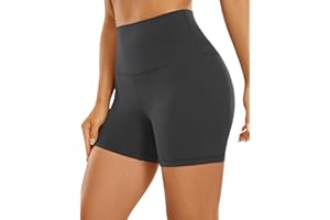 CRZ YOGA Womens Butterluxe 4'' Yoga Shorts - High Waisted Workout Gym Leggings Running Spandex Biker Shorts