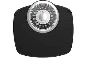 Adamson A25 Bilancia Pesapersone Meccanica, Analogica, Fino a 180 kg, Piedini Anti Scivolo – Durevole, Accurata, Precisa – 20 Anni di Garanzia – Per casa – Camera da Letto e Bagno - Gold