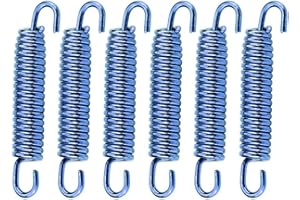 Muelles de montaje 6pcs Qiilu Muelles de Tubo de Escape para Moto para la modificación del escape de la motocicleta (azul)