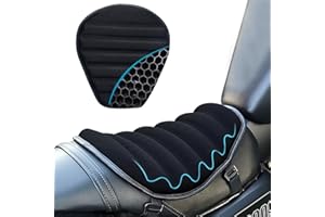 PhyiFlbey Motorcycle Shock Absorber Seat Cushion，Motorbike Seat Cushion Wave Honeycomb Structure, Breathable, High Elasticity,Suitable for Long-Distance Riding Motorcycle Gel Seat Pad
