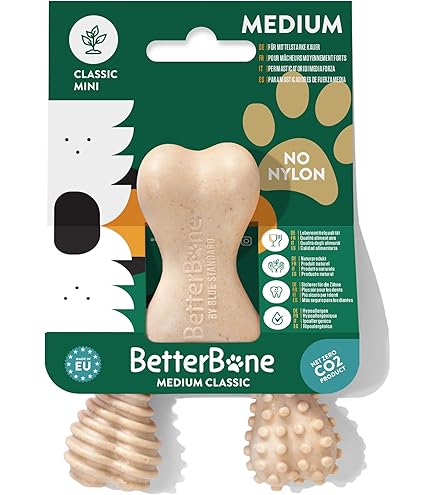 Benebone Zaggler Onverwoestbaar hondenkauwspeelgoed voor agressieve kauwers, langdurige taaie vervelingsbreker voor honden, echte speksmaak, voor middelgrote honden, gemaakt in de VS