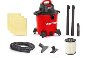 CRAFTSMAN CMXEVBE18590 9 Gallon 4,25 Peak HP Wet Dry Vac, bärbar butik vakuum våt och torr med filter, 3 dammpåsar, slang och