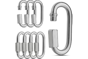TERF® 6mm Heavy Duty Quick Repair Chain Link Hook Steel 6mm (M6) Quick Repair Chain Hook Use For Swing Set Outdoor Travel Camping Fishing Hiking Hanging and Multi Purpose Use - Pack of 4