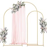 VEVOR Set of 3 Gold Arch Stands 2.2 x 1.2 m/2 x 1 m/1.8 x 0.8 m Stable Structure for Weddings, Birthdays, Graduations, Partie