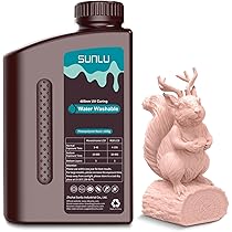 ANYCUBIC Resina Lavabile In Acqua Plus - Grigio 1000g Per Stampanti 3D 4K/6K/8K | Facile Da Pulire, Alta Precisione