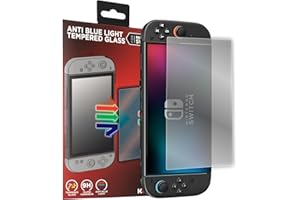 Konix Pellicola protettiva in vetro temperato per console Nintendo Switch 2 - Anti-luce blu - Anti-bolle - Durezza 9H - 100% trasparente