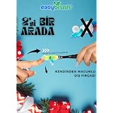 Easybrush Tek Kullanımlık Diş Fır&ccedil;ası, Macun İ&ccedil;eren, 50 Adet, &Ccedil;ok Renkli, Orta Sertlikte