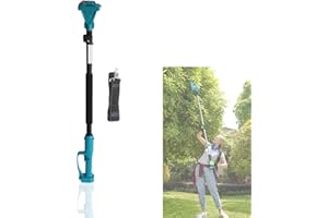 GUGXIOM Tijeras de podar altas de 1,5 m, barra de extensión para trabajos de corte extensos con motosierras eléctricas y tijeras de podar, ángulo ajustable de 180 °, barra de extensión azul ajustable Bl18