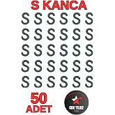 50 Adet Siyah Plastik Askı S Kanca Mutfak Ve Banyo i&ccedil;in Aksesuar S Kanca