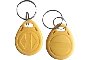YARONGTECH-125khz rewritable writable T5577 Yellow rfid keychain tag for hotel key-10pcs